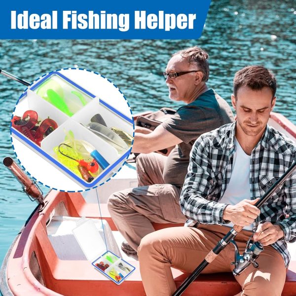 4 Pcs Mini Tackle Box Waterproof Small Tackle Box Organizer Pocket Tackle Box Small Fly Fishing Box Small Fishing Tackle Box Organizer with Dividers for Hook Flies Fly Tying Beads Crappie Lures - Image 6