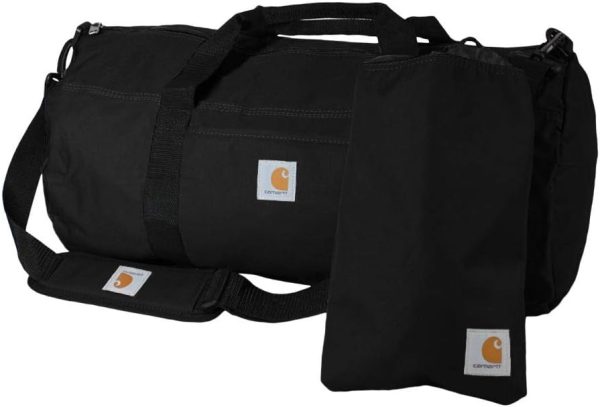 Carhartt Trade Series 2-in-1 Packable Duffel with Utility Pouch, Black, Medium (21.5-Inch)