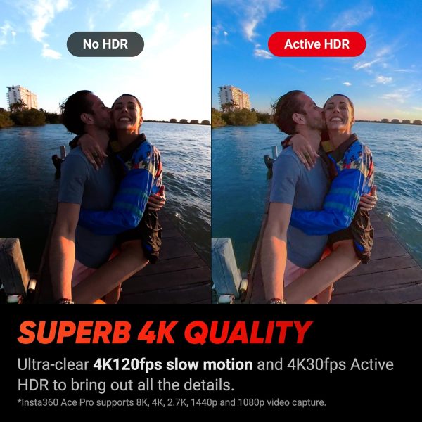 Insta360 Ace Pro - Waterproof Action Camera Co-Engineered with Leica, Flagship 1/1.3" Sensor and AI Noise Reduction for Unbeatable Image Quality, 4K120fps, 2.4" Flip Screen & Advanced AI Features. - Image 5