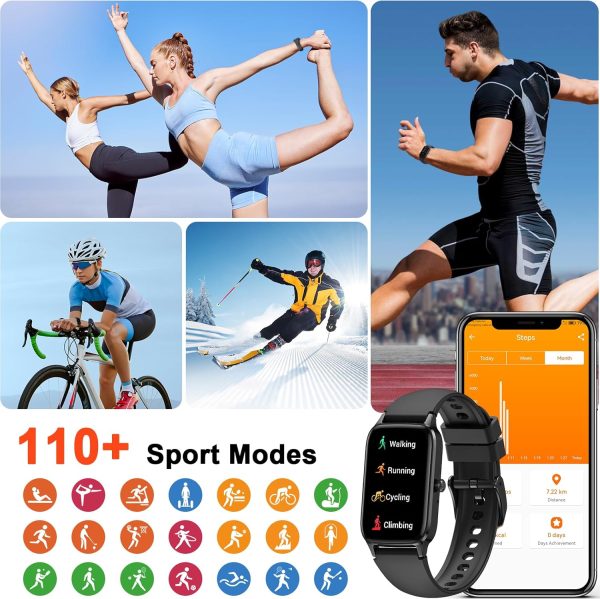 Smart Watch for Men Women (Answer/Make Call), 1.57” Fitness Tracker 113+ Sports Smartwatch, Heart Rate/Sleep Monitor/Pedometer/Calories Fitness Watch, IP68 Waterproof Activity Tracker for Android iOS - Image 5