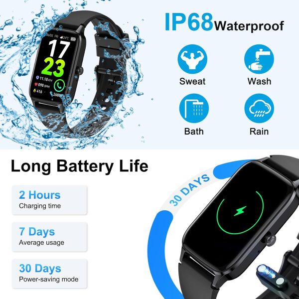 Smart Watch for Men Women (Answer/Make Call), 1.57” Fitness Tracker 113+ Sports Smartwatch, Heart Rate/Sleep Monitor/Pedometer/Calories Fitness Watch, IP68 Waterproof Activity Tracker for Android iOS - Image 7