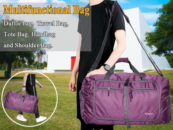 Woogwin Travel Duffel Bag Large Foldable Waterproof Overnight Bag for Beach Swim Bags Pool Sports Gym - Image 7